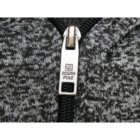 Southpole‎ Hoodie Womens Size M Y2K Hooded Sweatshirt Full Zip Patch Logo - Picture 4 of 12